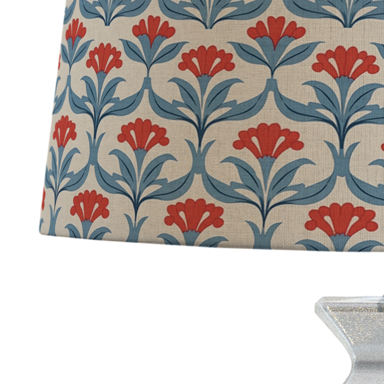 Blue Floral Patterned Lampshade in WESTPORT