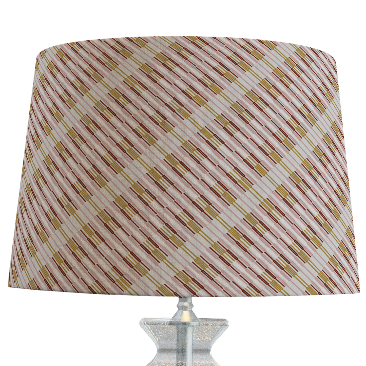 Pink Patterned Lampshade in EMPIRE STRIPE