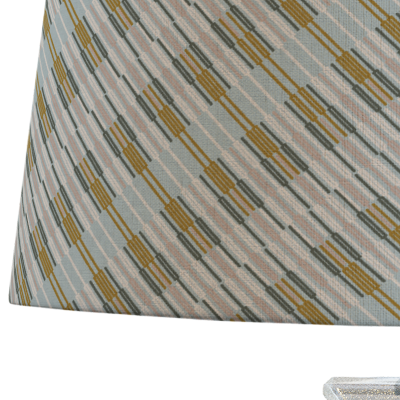 Sky Blue Patterned Lampshade in EMPIRE STRIPE
