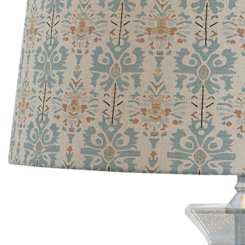 Beige Ikat Patterned Lampshade in ECHO