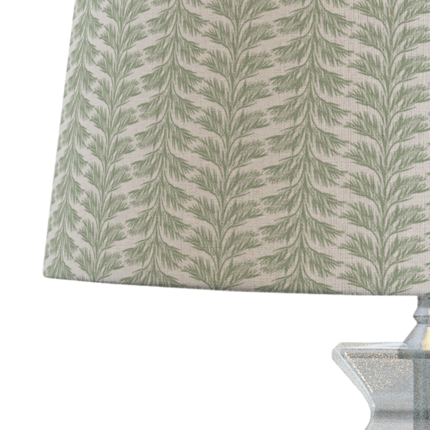 Celadon Patterned Lampshade in SABAL STRIPE