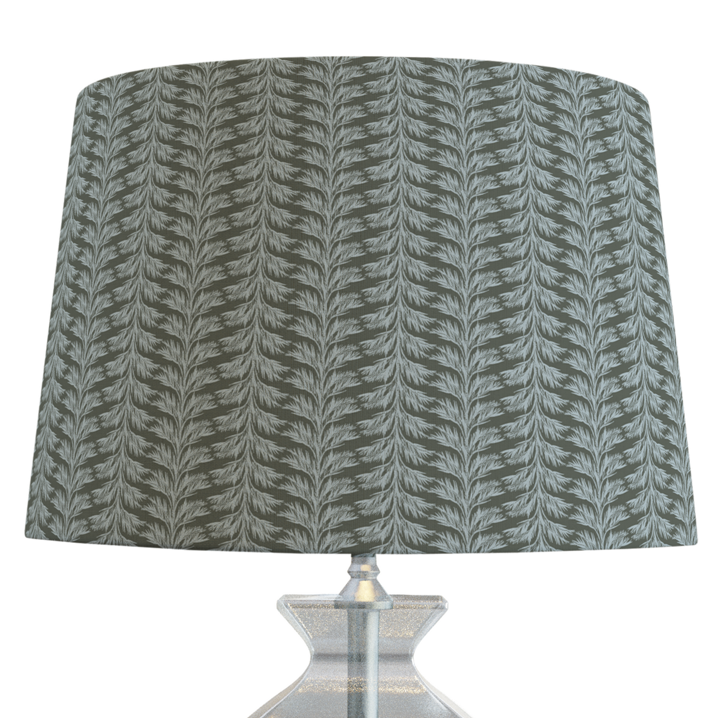 Sage Green Patterned Lampshade in SABAL STRIPE