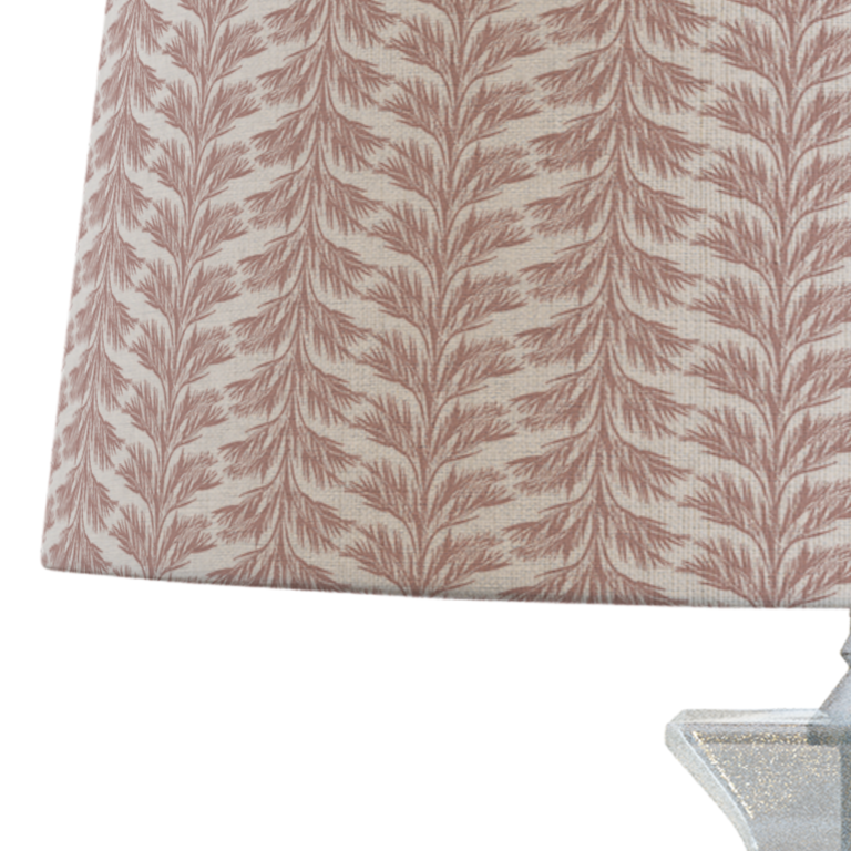 Pink Patterned Lampshade in SABAL STRIPE