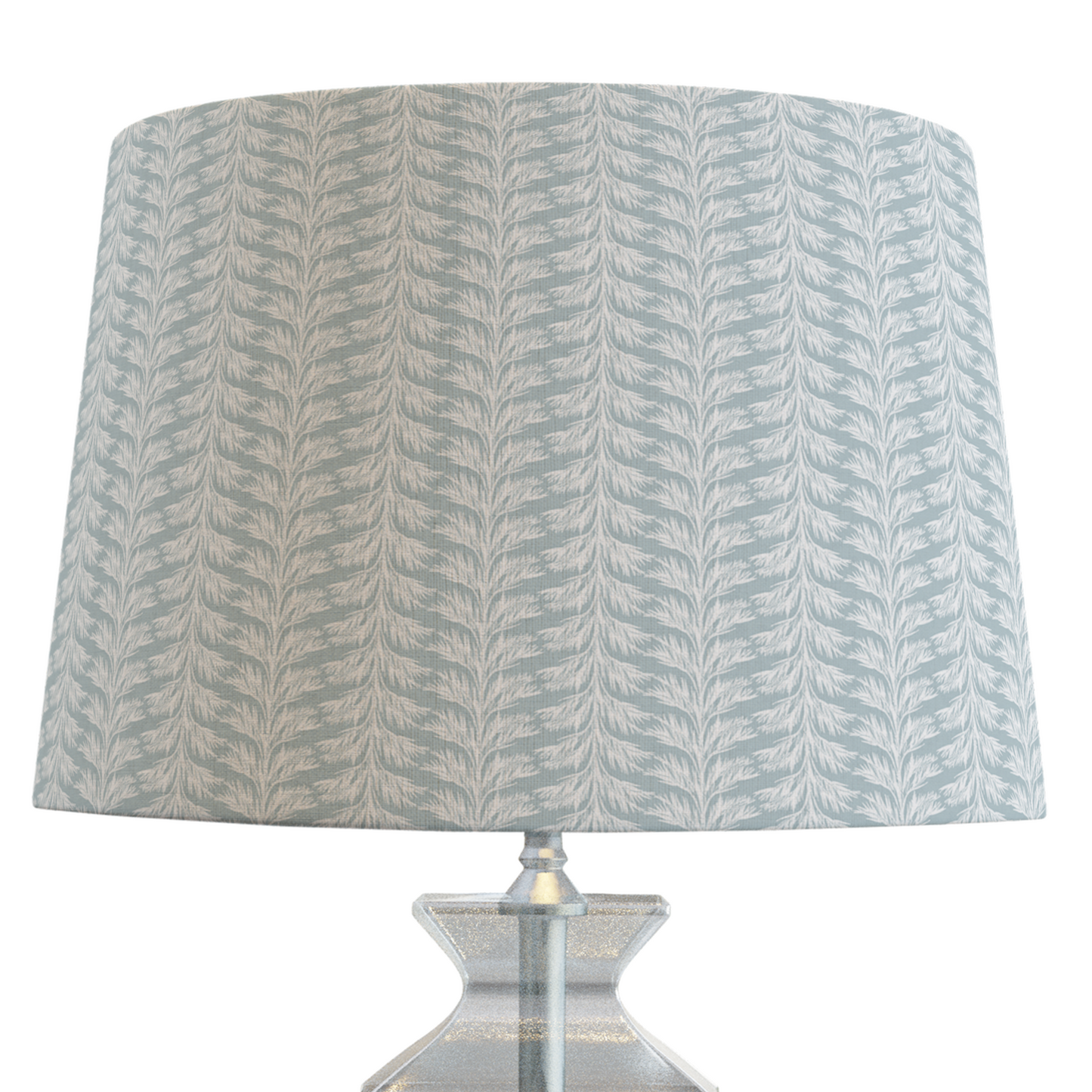 Sky Blue Patterned Lampshade in SABAL STRIPE