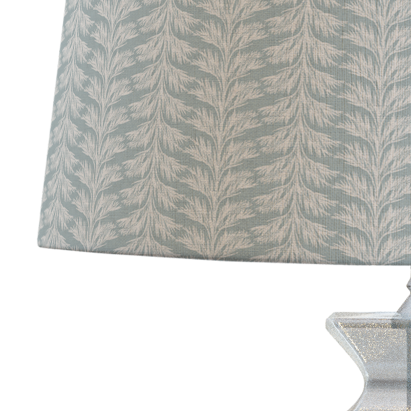 Sky Blue Patterned Lampshade in SABAL STRIPE