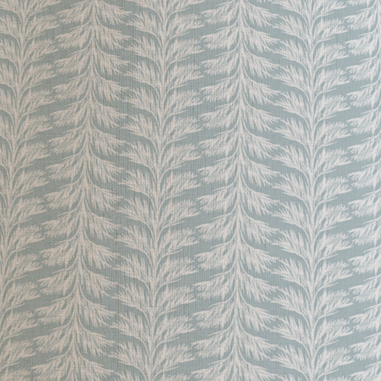 Sky Blue Patterned Lampshade in SABAL STRIPE