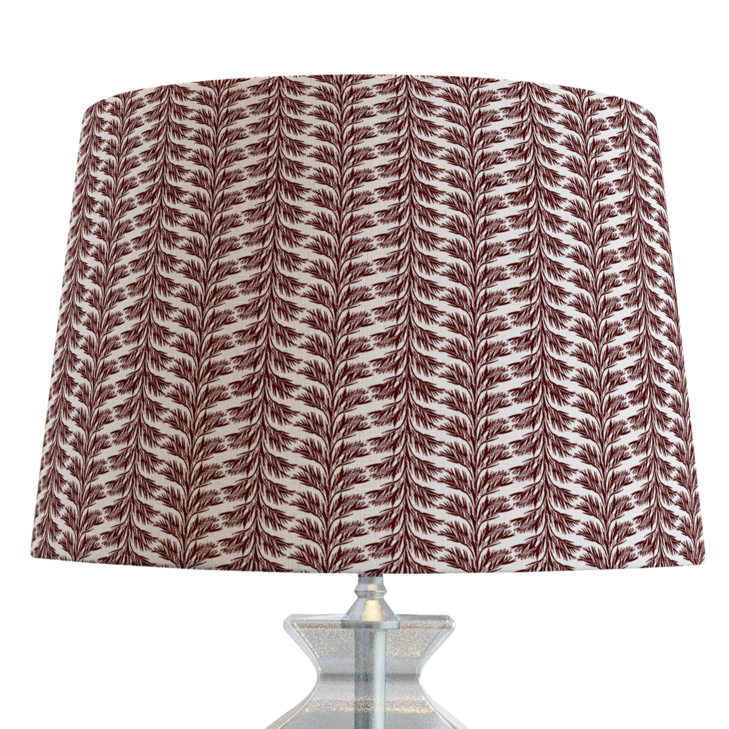 Red Patterned Lampshade in SABAL STRIPE