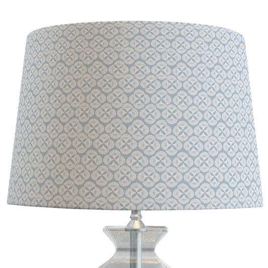 Sky Blue Patterned Lampshade in SEA STAR