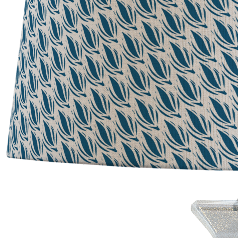 Cobalt Blue Patterned Lampshade in SEEDLING