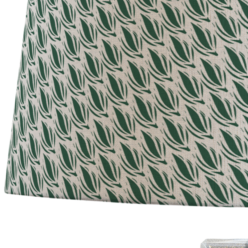 Emerald Green Patterned Lampshade in SEEDLING