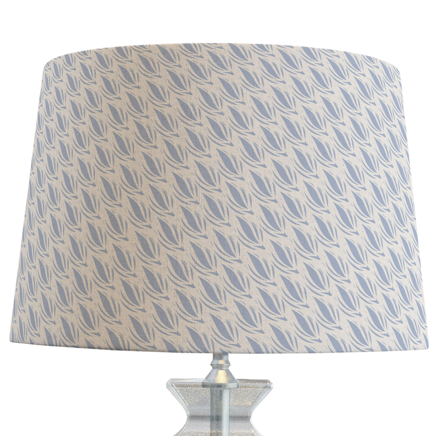 French Blue Patterned Lampshade in CACAO