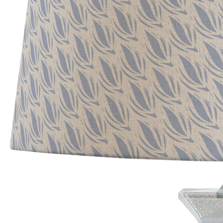 French Blue Patterned Lampshade in SEEDLING