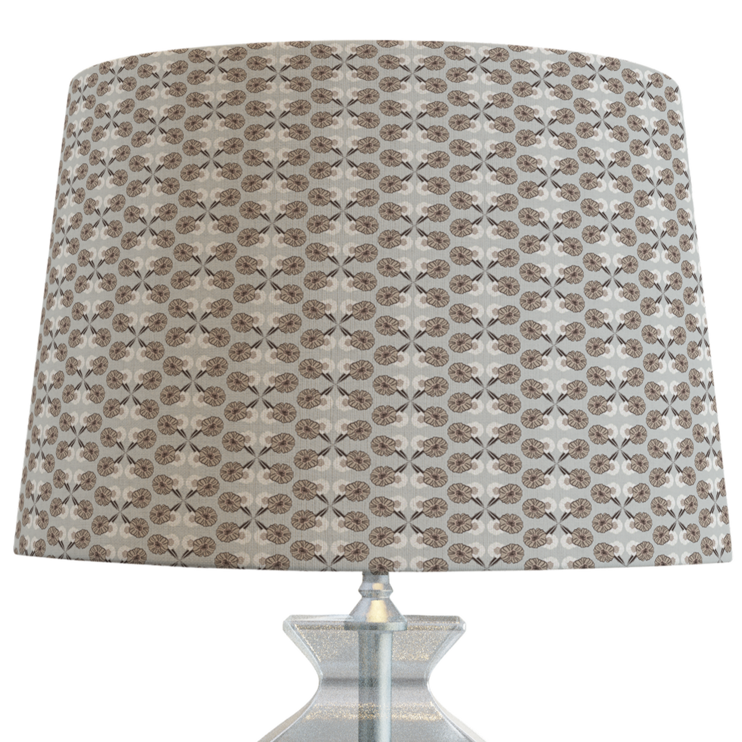 Light Gray Floral Lampshade in VALLEY FLORAL