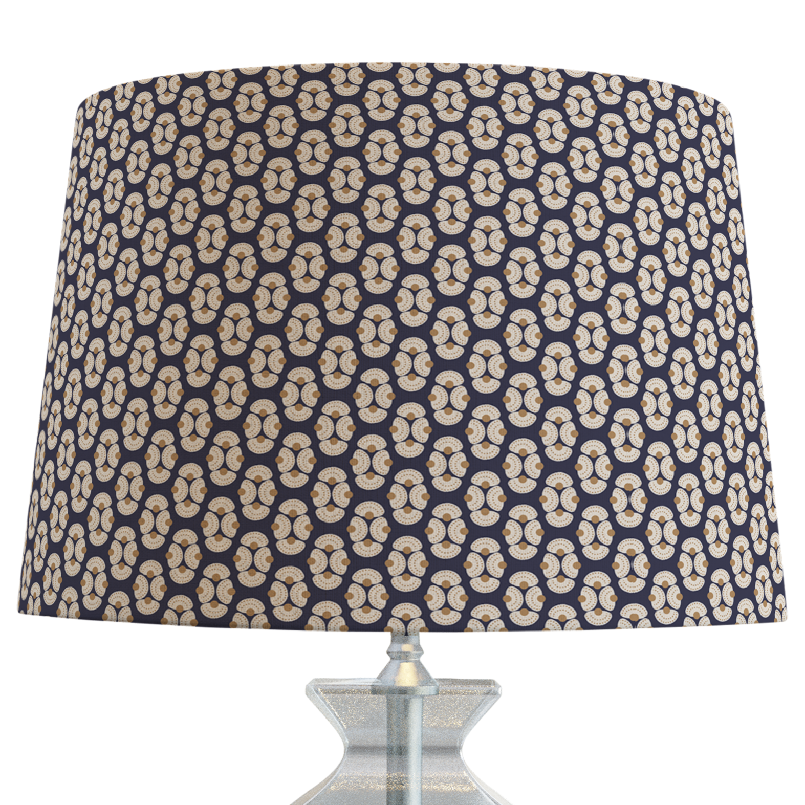 Navy Patterned Lampshade in ARMADA