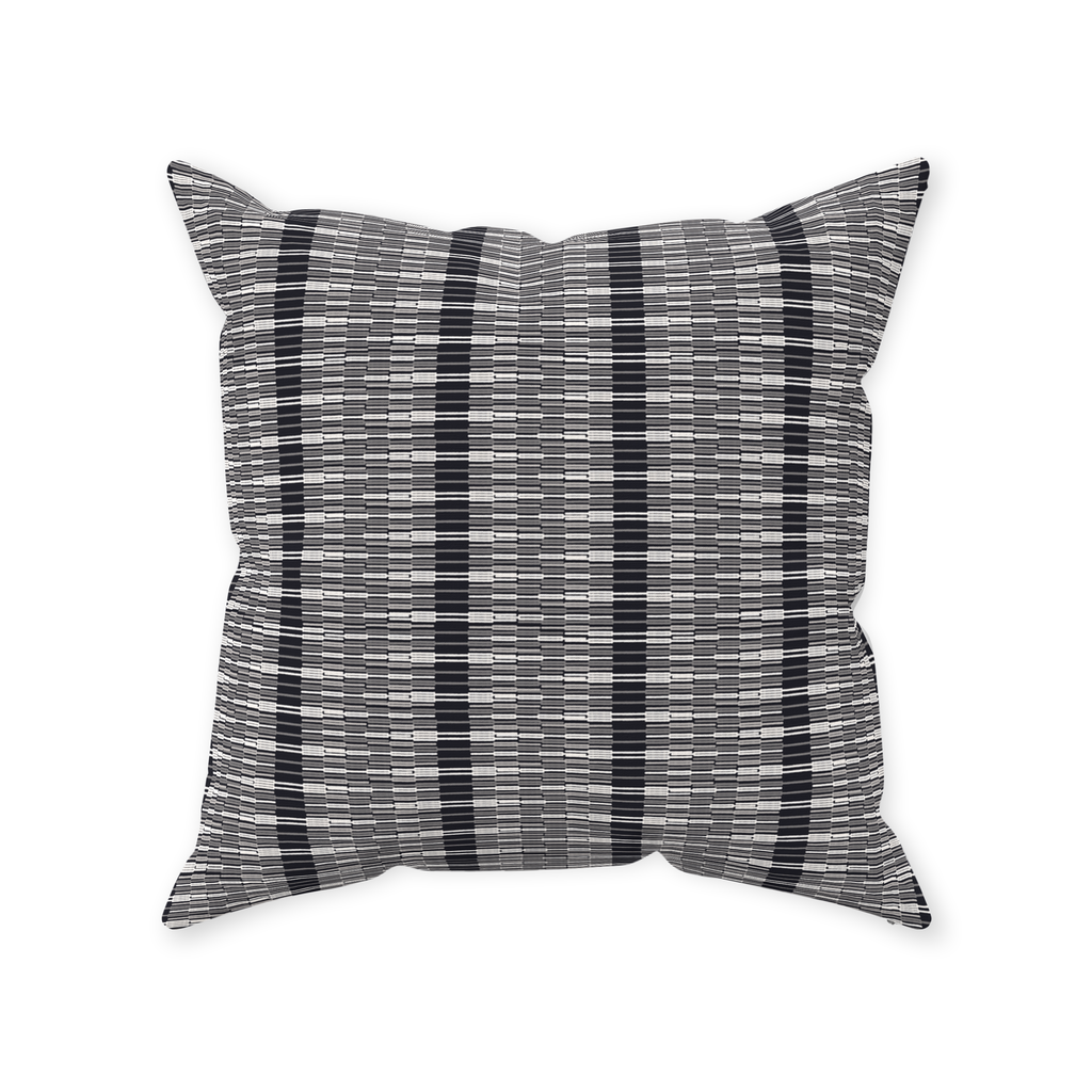 Throw Pillow Cover in EMPIRE STRIPE Blue Brown