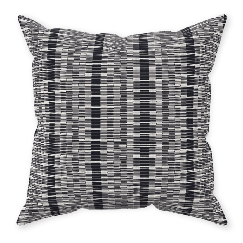 Throw Pillow Cover in EMPIRE STRIPE Black