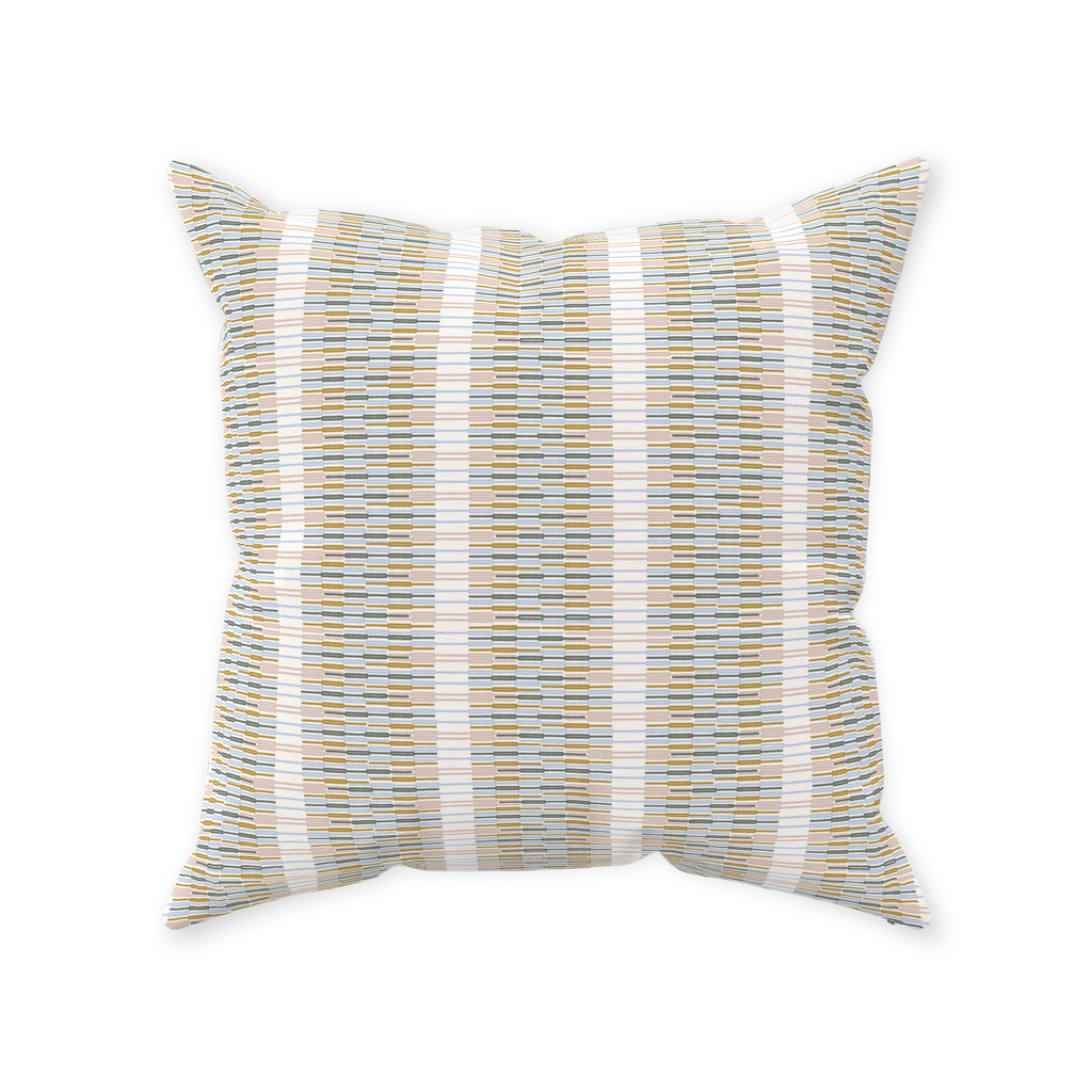 Throw Pillow Cover in EMPIRE STRIPE Blue Brown