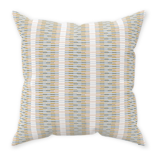 Throw Pillow Cover in EMPIRE STRIPE Linen Blue