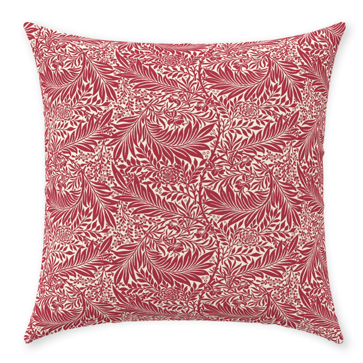 William Morris Throw Pillow in Larkspur