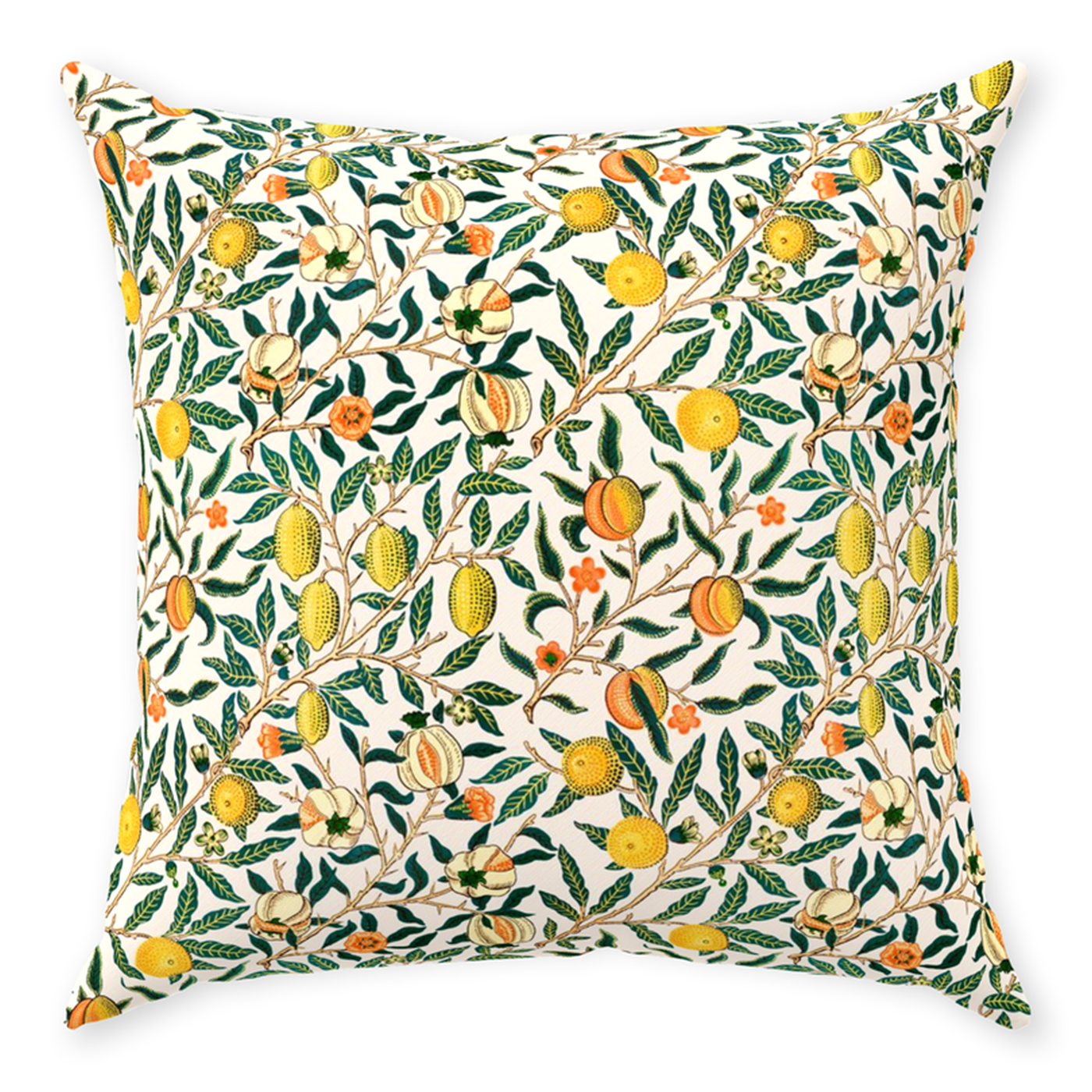 William Morris Throw Pillow in Pomegranate