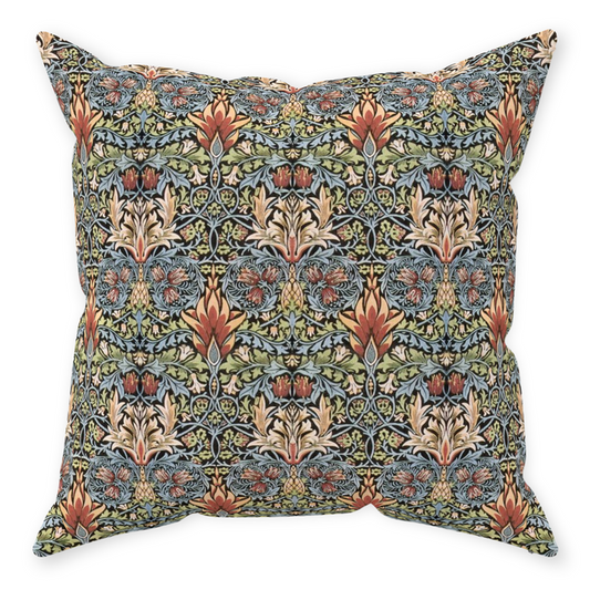 William Morris Throw Pillow in SNAKESHEAD