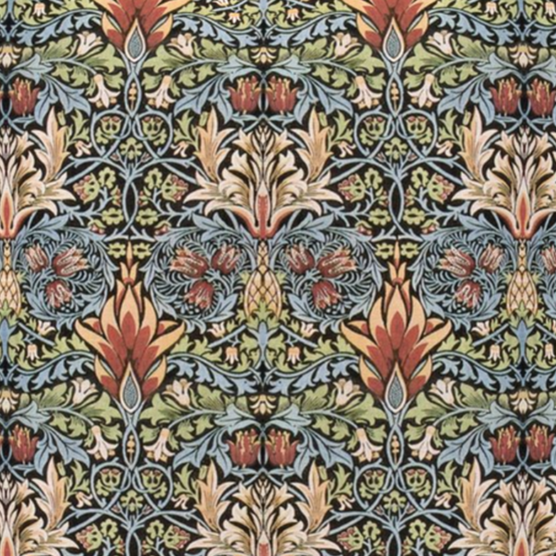 William Morris Throw Pillow in SNAKESHEAD