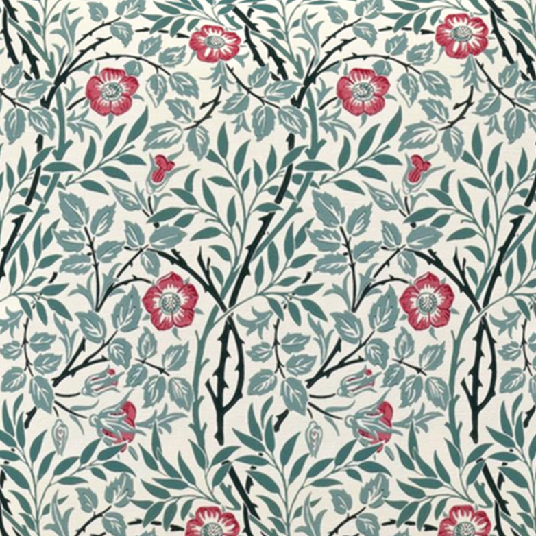 William Morris Throw Pillow in Sweet Briar