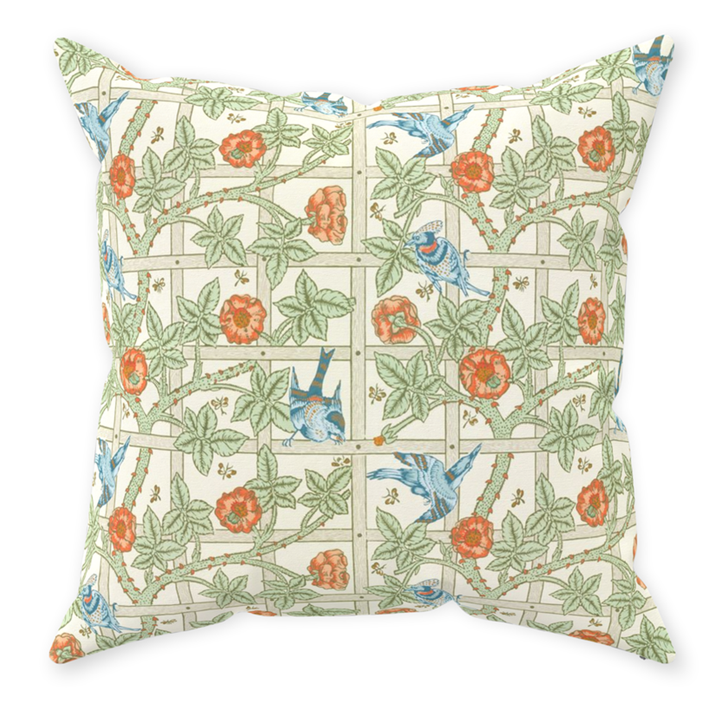 William Morris Throw Pillow in Trellis