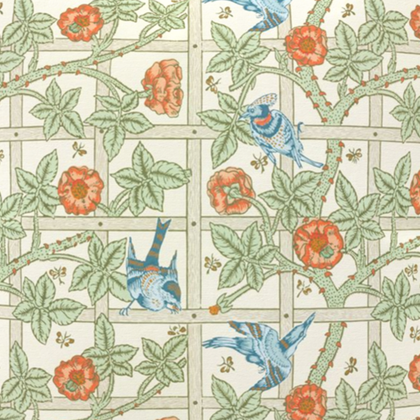 William Morris Throw Pillow in Trellis