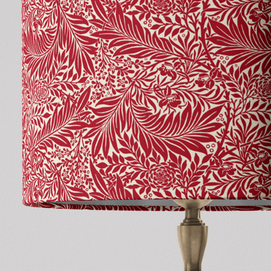 Red Larkspur William Morris Lampshade