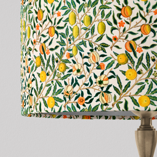 William Morris Lampshade in Pomegranate Fabric