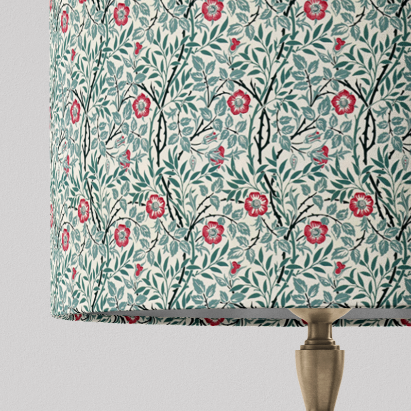 William Morris Lampshade in Sweet Briar Fabric