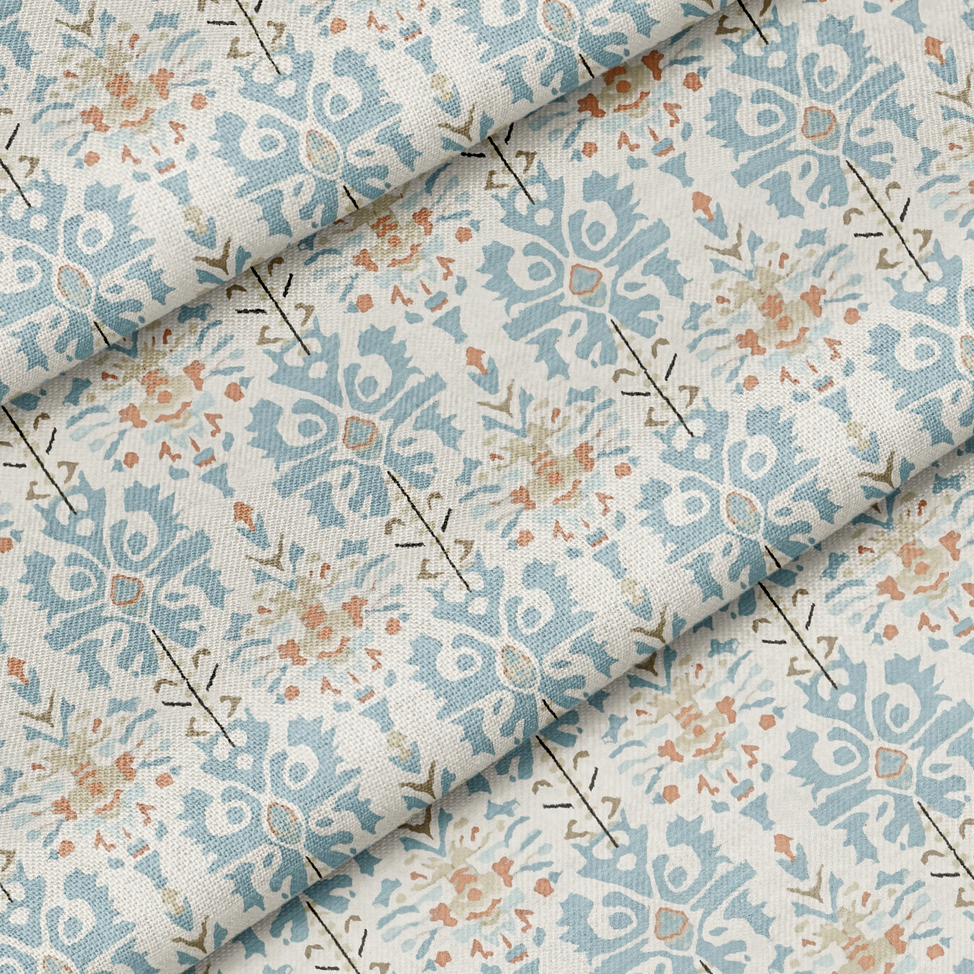 Beige Ikat Patterned Lampshade in ECHO