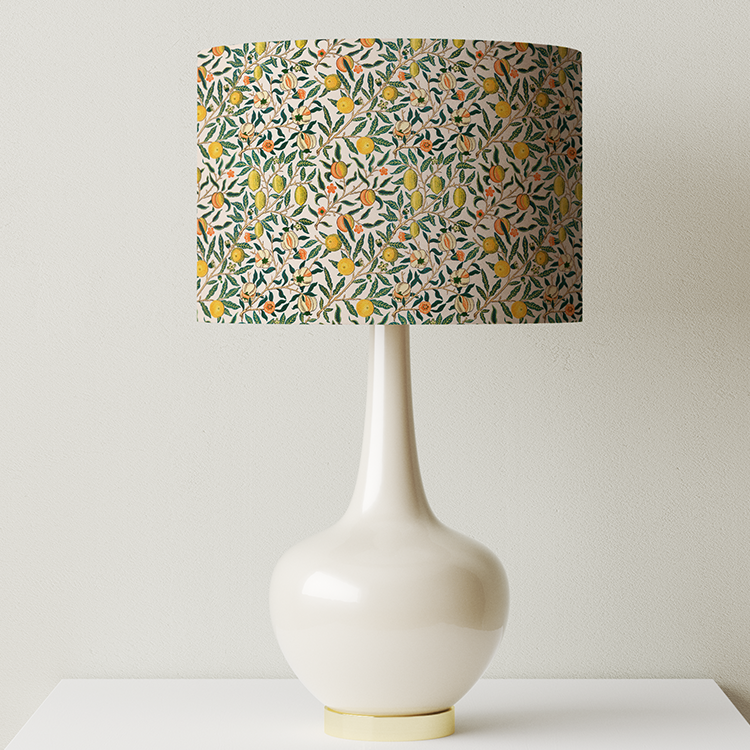 William Morris Lampshade in Pomegranate Fabric