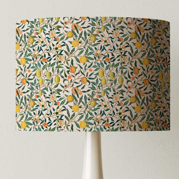 William Morris Lampshade in Pomegranate Fabric