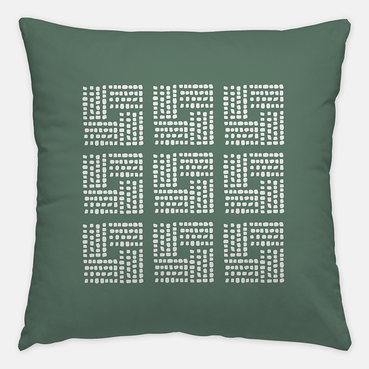 Throw Pillow Cover in HAVEN TILE Emerald