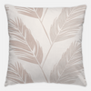 Breezy Tropical Palm Tree Striped Pillow in Tan, Beige and White. Neutral Coastal Home Decor by Noble Winter, Nashville Tennessee