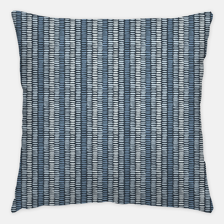 Two Decorative Pillows Soft Blue Pillow Cover Striped Pillow Cover