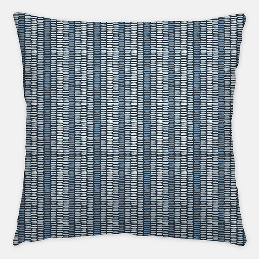 Throw Pillow Cover in SEA PEBBLE STRIPE Sky