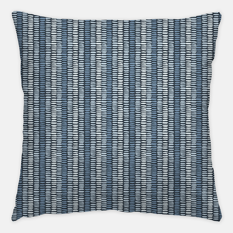 Throw Pillow Cover in SEA PEBBLE STRIPE Earth