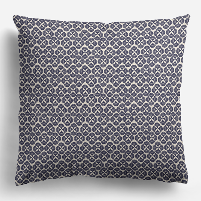 Throw Pillow Cover in SEA STAR Navy