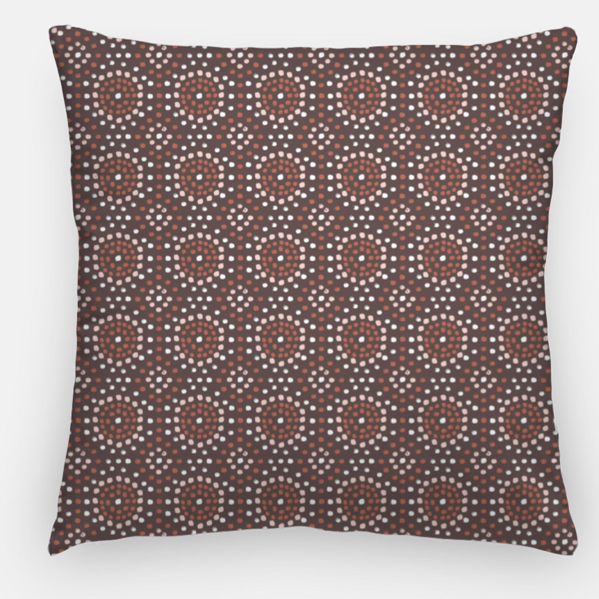 Throw Pillow Cover in COASTAL TILE Navy