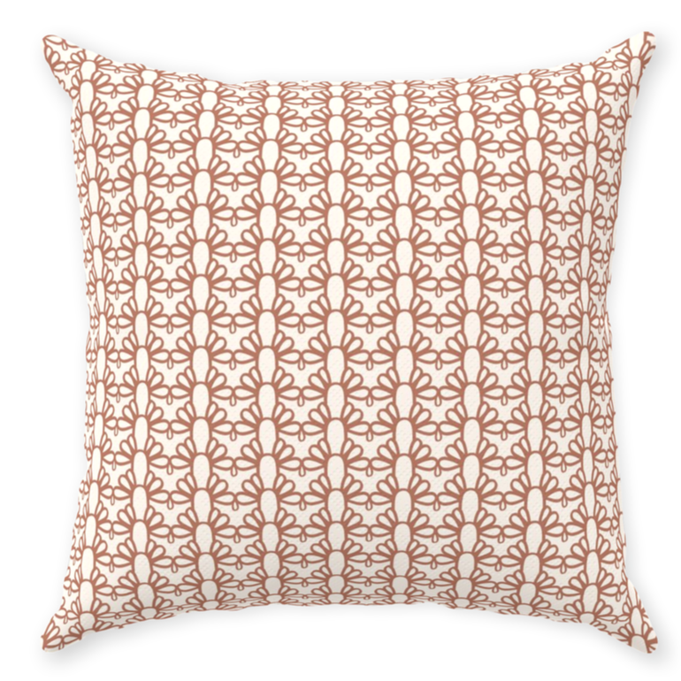 Throw Pillow Cover in FOUNTAIN ARCH Dark Olive