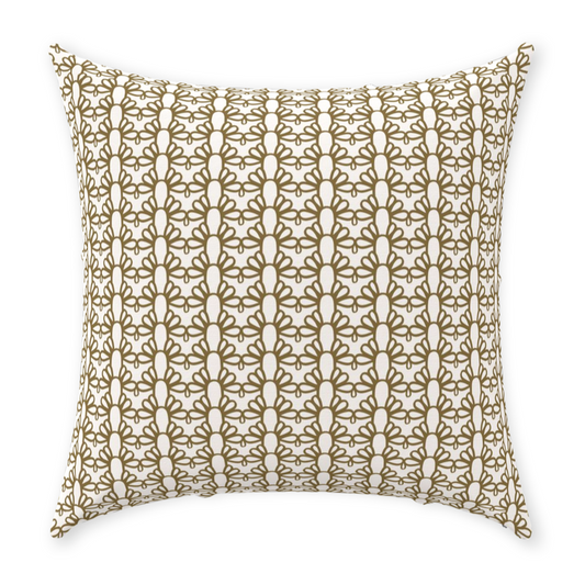 Throw Pillow Cover in FOUNTAIN ARCH Dark Olive