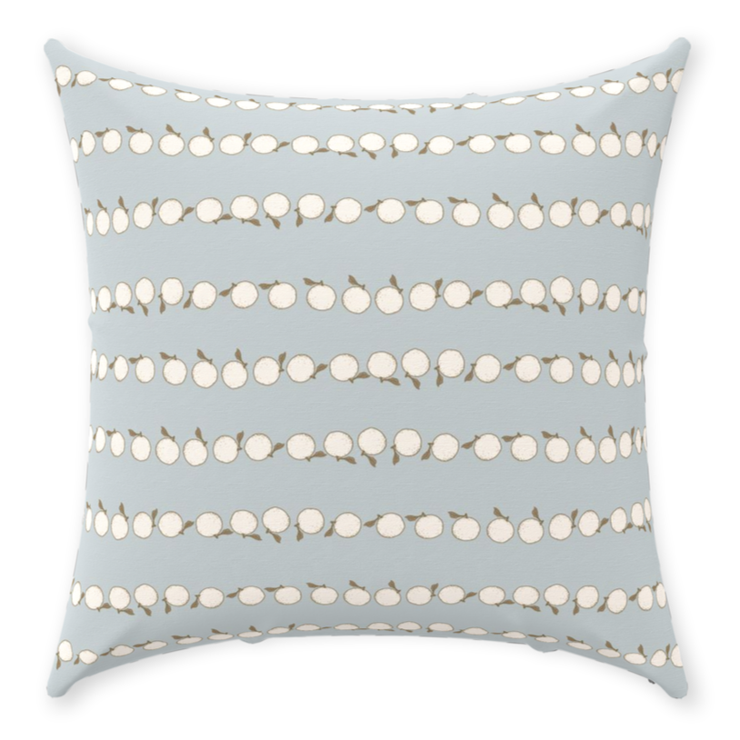 Throw Pillow Cover in THE GETAWAY Blue Mist